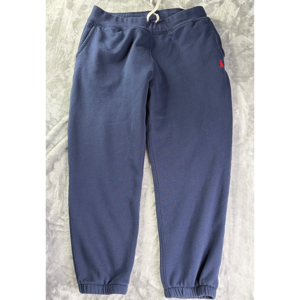 Polo Ralph Lauren Pony Logo Joggers Mens XL Navy Blue Pants Elastic Ankle Cuffs